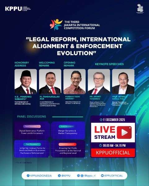 KPPU Gelar Forum Internasional untuk Hadapi Tantangan Persaingan Usaha di Era Algoritma