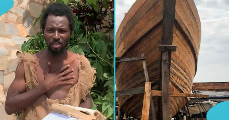 ‘Nabi Nuh’ dari Ghana Membangun Bahtera Kayu untuk Menyelamatkan Umat Manusia dari Banjir Besar yang Akan Datang