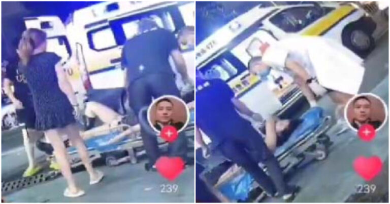 Beredar Video Seorang Wanita di Shenzhen, Tiongkok  Diseret Paksa oleh Ambulans, Ia Sempat Menjerit Minta Tolong