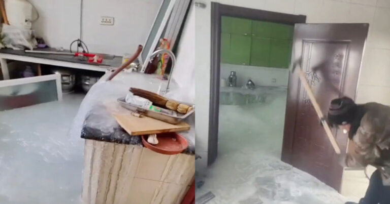 Video Mengejutkan! Warga Tiongkok Timur Laut Lupa Menutup Keran Airnya, Rumah Berubah Menjadi “Gunung Es” 