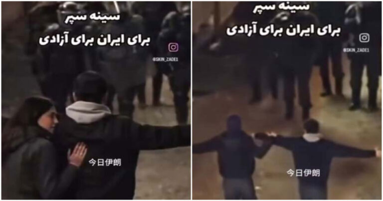 Pasangan Kekasih Iran Bergandengan Tangan Menghadapi Laras Senjata, Mengharukan Warganet Tiongkok 