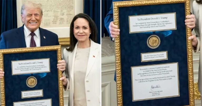 Maria Machado Memberikan Hadiah Nobel Perdamaiannya kepada Donald Trump
