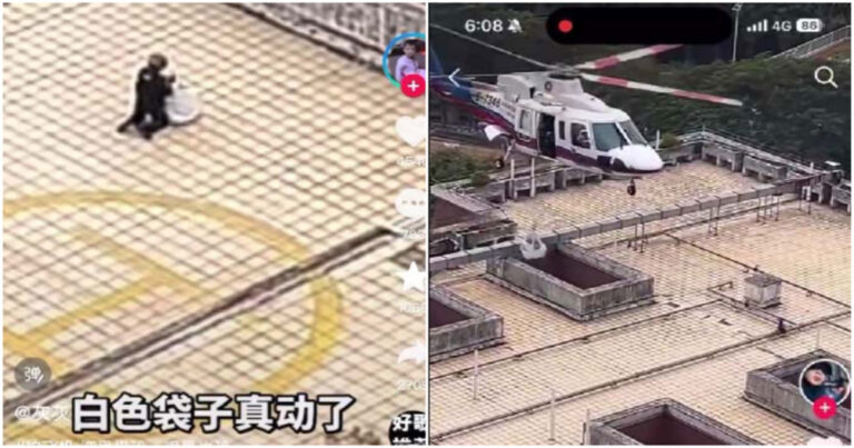 Video Mencurigakan! Rumah Sakit di Xiamen, Tiongkok Mengangkat “Kantong yang Bergerak” dengan Helikopter