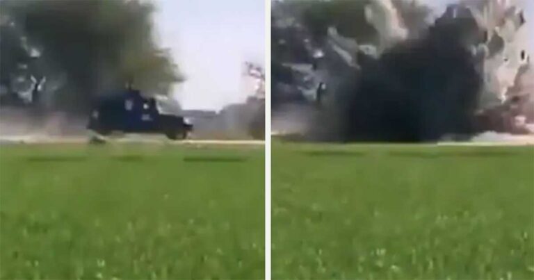 Video Menunjukkan Momen Kendaraan Lapis Baja Polisi Pakistan Diledakkan, Menewaskan 7 Polisi