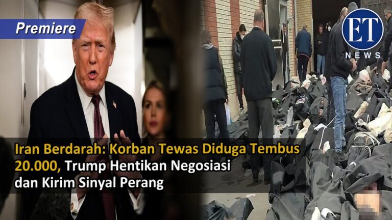 Iran Berdarah: Korban Tewas Diduga Tembus 20.000, Trump Hentikan Negosiasi dan Kirim Sinyal Perang