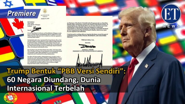 Trump Bentuk “PBB Versi Sendiri”: 60 Negara Diundang, Dunia Internasional Terbelah