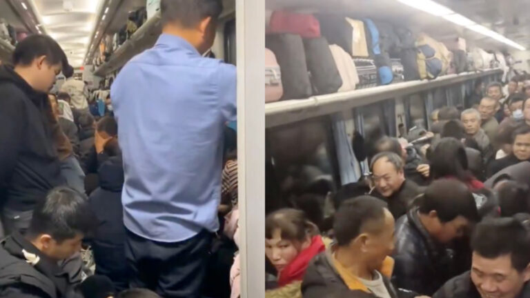 Arus Mudik Tahun Baru Imlek 2026 di Tiongkok Dimulai  : Video Kereta Cepat Sepi, Kereta Hijau Penuh Sesak dengan Penumpang