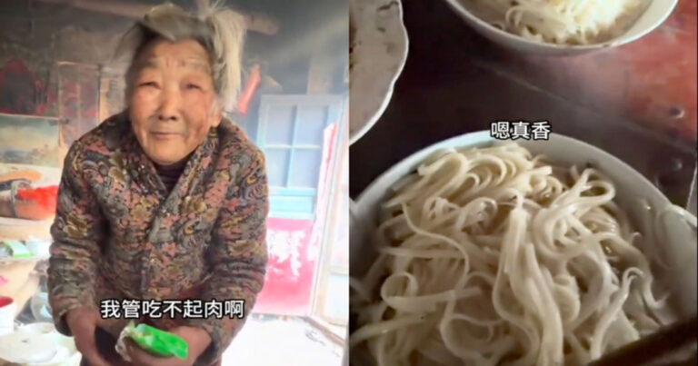 Viral di Medsos Tiongkok : Nenek 83 Tahun di Shandong Tak Mampu Beli Daging, Hanya Sajikan Mi Vegetarian untuk Tamu