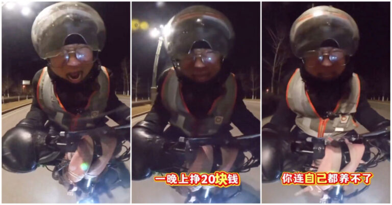 Cuma Dapat 20 Yuan Semalam, Kurir Pria Menangis Tersedu-sedu di Jalan