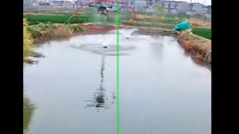 Drone-drone Tiongkok “Menjatuhkan” Pestisida dari Udara, Menghancurkan Ribuan Kilogram Tambak Ikan