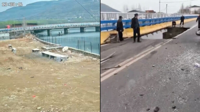 Tidak Terlihat Batang Tulangan Baja? Jembatan di Shandong, Tiongkok  Runtuh Akibat Beban Truk 