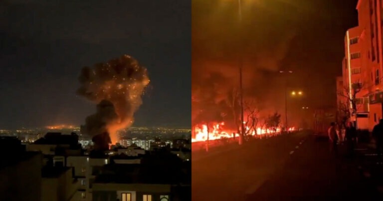Urat Nadi Ekonomi Iran Dibombardir, Kebakaran Besar Terjadi di Teheran 
