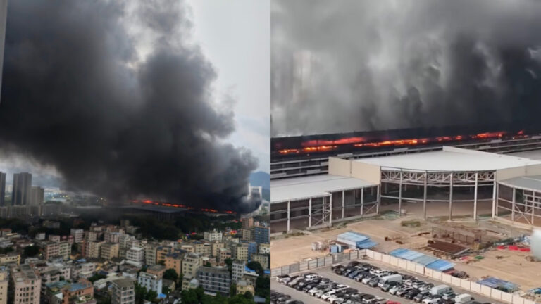 Kebakaran Hebat di Parkiran Bertingkat BYD Shenzhen, Tiongkok, Rekaman Lokasi Mengejutkan