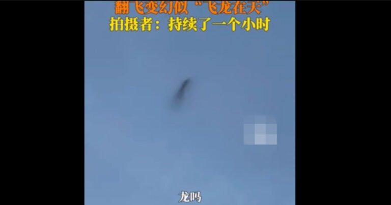 Muncul Benda Terbang yang Tak Dikenal Muncul di Langit Xi’an, Tiongkok, Tampak Seperti “Naga Terbang di Langit”