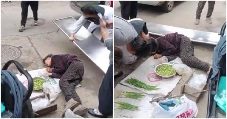 Tragis! Seorang Lansia Meninggal Dunia Secara Mendadak Saat Berjualan Sayur di Pinggir Jalan 