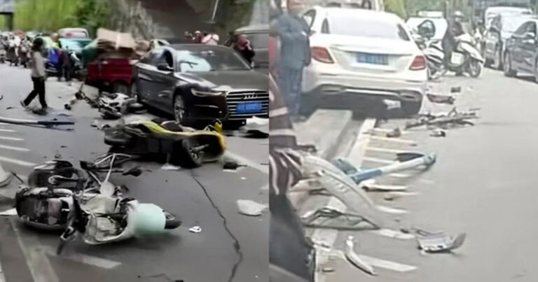 Pengemudi di Chongqing, Tiongkok Menabrak Banyak Orang, 2 Tewas dan 6 Luka-luka, Rekaman Lokasi Kejadian Beredar