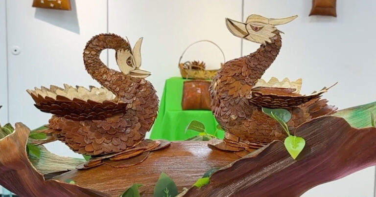 Dari Pelepah Pinang Bekas Menjadi Karya Seni, Pameran Kerajinan Pelepah Pinang Memukau Pengunjung