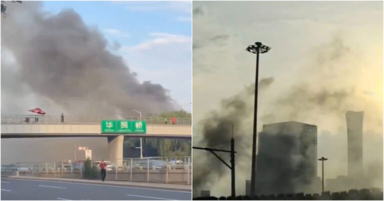 Setelah Pesawat Menabrak Gedung Tertinggi, Kebakaran Besar Kembali Gegerkan Kawasan yang Sama di Beijing