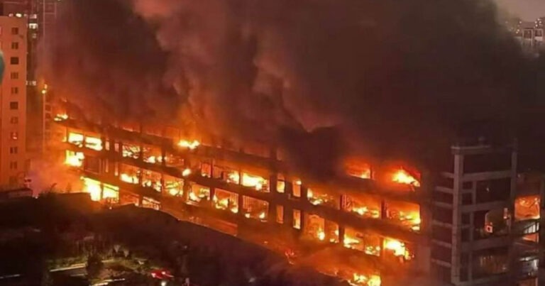 Kebakaran Hebat di Sebuah Gedung Permukiman di Hunan, Tiongkok, Tewaskan dan Lukai 11 Orang