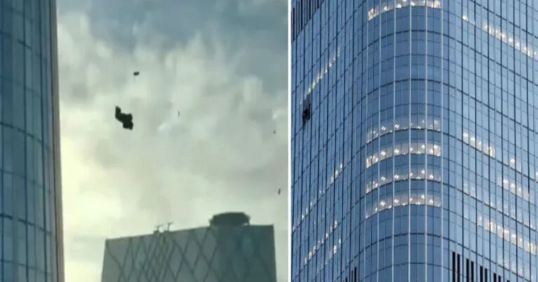 Beredar Video dari Lokasi Saat Pesawat Ringan Menabrak Gedung Tertinggi di Beijing