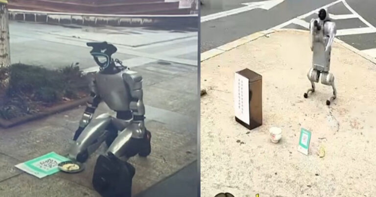Pengemis Juga Kena Persaingan? Robot Terlihat “Mengemis” di Jalanan Tiongkok