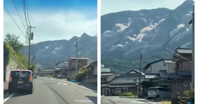Gempa Besar Mengguncang Kumamoto, Jepang, Longsor dan Retakan Tanah Bermunculan, Warga Soroti Awan Tak Biasa