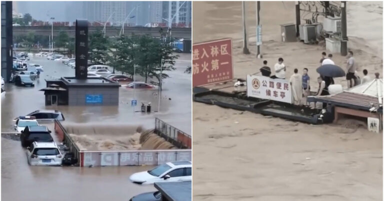 Sejumlah Waduk di Guangxi, Tiongkok Jebol, Banjir Menenggelamkan Banyak Kota dan Desa di Hengzhou