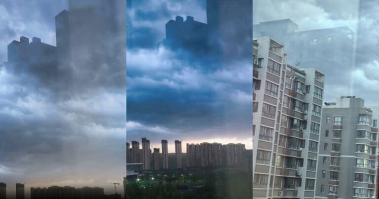 Langka! Fenomena Fatamorgana Muncul di Langit Shaanxi, Tiongkok 