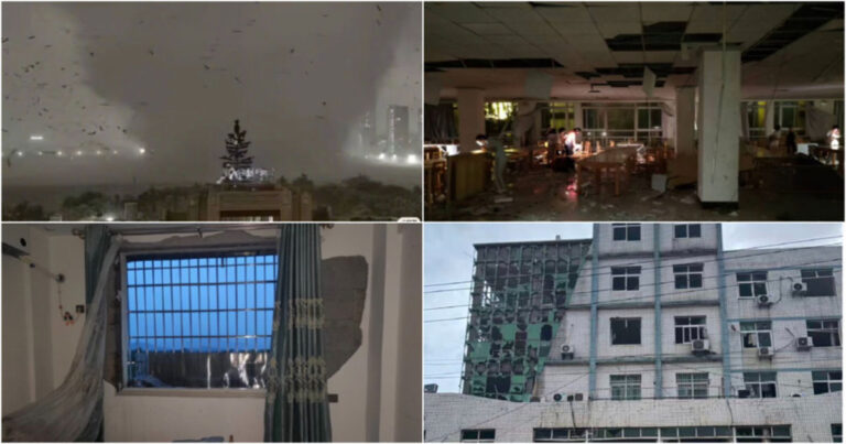 Hubei, Tiongkok Dilanda Tornado Langka, 8 Orang Tewas dan 1 Hilang; Sejumlah Warga Dilaporkan Tersapu Angin
