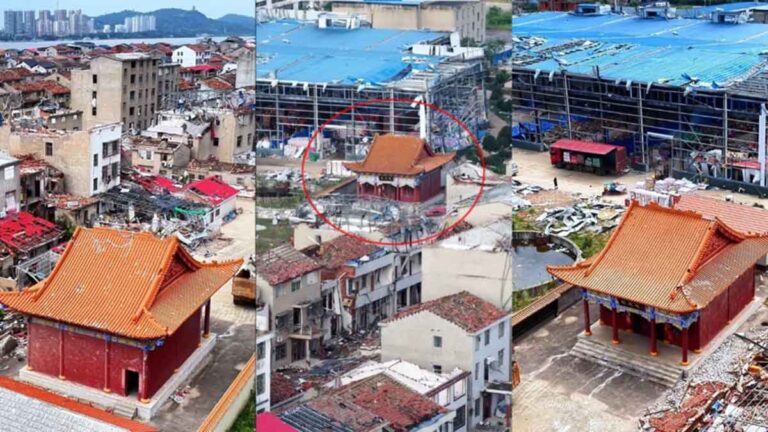 Menakjubkan! Tornado Berkekuatan Hingga Level 15 Menerjang Hubei, Tiongkok, Kuil Raja Naga Tetap Utuh