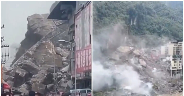 Longsor di Chongqing, Tiongkok : 8 Orang Tewas dan 34 Hilang, Bongkahan Batu Raksasa Menimbun Kawasan Permukiman
