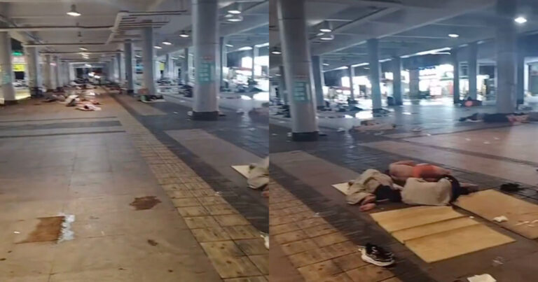 Sungguh Menggetarkan Hati! Banyak Pengangguran di Guangdong, Tiongkok Tidur di Lantai