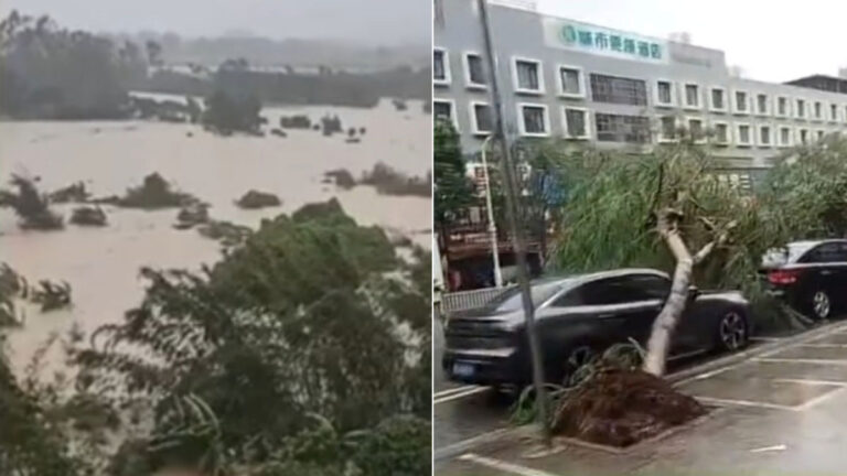 Topan Melanda Guangdong, Tiongkok, Pembukaan Bendungan di Beberapa Tempat Menyebabkan Banjir
