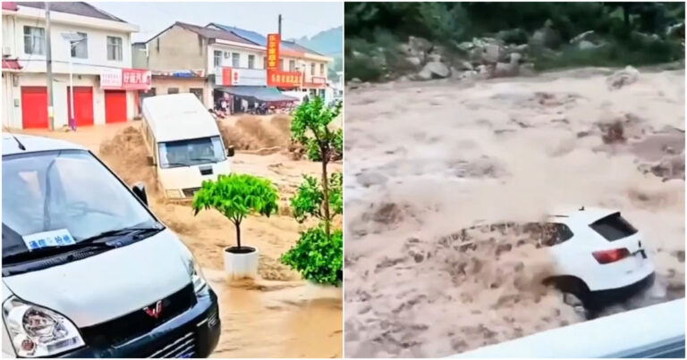 Hujan Deras Melanda Shangluo, Shaanxi, Tiongkok  Menyebabkan Bencana; Sejumlah Waduk Melepaskan Air dan Memperparah Situasi