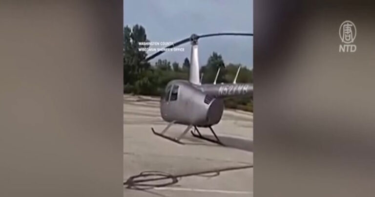 Belanja Naik Helikopter! Pria Lansia 69 Tahun Mendarat Gagah di Area Parkir Pasar