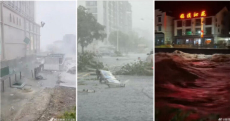 Topan Dolphin Mendarat di Zhejiang, Shanghai, Tiongkok Terendam Banjir, Lebih dari 210.000 Orang Dievakuasi