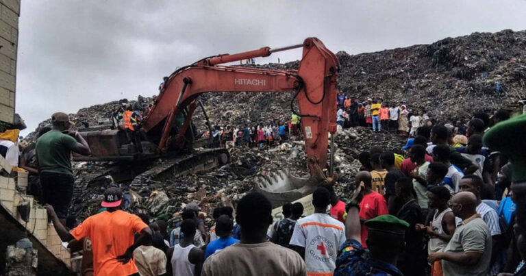 Setelah Hujan Deras Semalaman di Guinea, “Gunung Sampah” Longsor dan Menimpa Rumah; 30 Tewas, 6 Luka Berat