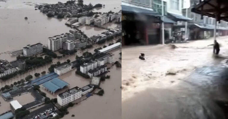 【Berita Terlarang】 Banjir Melanda Berbagai Wilayah Tiongkok, Video Permintaan Tolong dari Korban Banjir Malah Diblokir