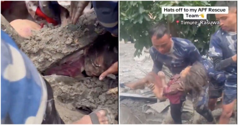 Suara Tangisan Terdengar dari Bawah Reruntuhan, Bocah Perempuan Nepal Berusia 6 Tahun Diselamatkan Setelah Terkubur Selama 3 Hari