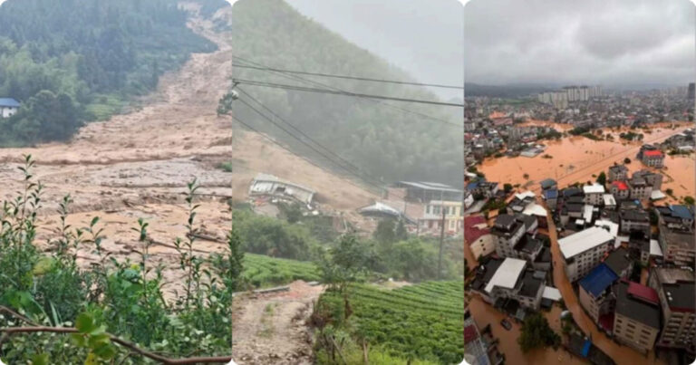 Longsor di Suichuan, Jiangxi, Tiongkok Banyak Orang Tertimbun; Video Rumah Runtuh dan Tanah Longsor Beredar 
